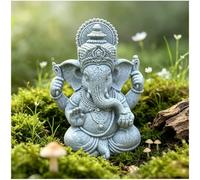 cuifaily Sandstone Ganesha Statue Indian God Lord Hindu Elephant Figurine Buddha Sculpture for Home Tabletop Aquarium Decor, S
