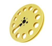 Cuifati 1/4 7 Inch Empty Tape Reel, ABS Takeup Reel with 12 Holes, Takeup Reel Replacement Designed for Reel to Reel Tape Player Recorder (Yellow)