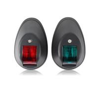 Cuifati 1 Pair LED Navigation Lights, IP66 Waterproof Marine Sailing Signal Lights Red and Green Lights, 12V 2W Bow Side Port Starboard for Boating Fishing Yacht Pontoons Chandlery Boat