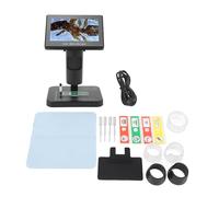 Cuifati 1080P Digital Microscope, 5.0 Inch Full View Screen Double Focus Adjustment Soldering Microscope for Adults, Optical 1000X, 3 Types of LED Illumination Modes