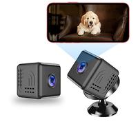 Cuifati 1080P Full HD Mini Camera, Compact Design Motion Detection and Dark Night Mini Camera with Intelligent Volume Adjustment, Remote Monitoring for Indoor Outdoor