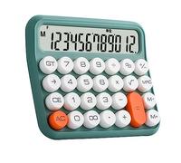 Cuifati 12 Digit Calculator with Large LCD Display, Big Button Mechanical Switch, Desktop Calculator for Office School Home, Anti Slip Design, Auto Shutdown (Olive Green)