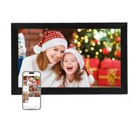 Cuifati 15.6 Inch Digital Picture Frame, 1080P FHD IPS Touch Screen, 32GB Vphoto APP Instant Share, Auto Rotate Multi - User, Clock Weather Mom Dad Family (GBPlug220V)
