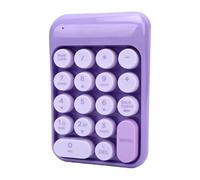 Cuifati 2.4G Wireless Numeric Keypad Bluetooth Number Pad 18 Keys Portable Slim Mini Keyboard with Ergonomic Concave Keycaps for Laptop Desktop PC Accounting Data Entry (Purple)