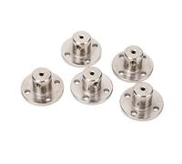 Cuifati 2mm Flange Coupling Connector, 5PCS 45 Steel for RC Model Motors | Guide Shaft Coupler Fittings with Wrench, 10 Grub Screws, for Motor Hardware Mechanical Transmission