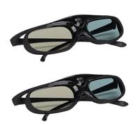 Cuifati 2Pcs 144Hz DLP Link Active Shutter 3D Glasses for Projectors Compatible with Vivitek, Fashion Design Lightweight Portable 3D Viewing Glasses for Home Theater