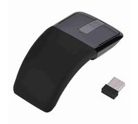 Cuifati 2Pcs Foldable Travel Mouse, Wireless Portable 2.4G Arc Mouse for Laptop, Rechargeable Ultra Slim Mice with USB Receiver, for PC Laptop Smart TV, Stylish Appearance