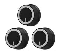 Cuifati 3 Pcs Air Conditioner Temperature Control Knob for Express 1500 2008-2014, 2500 3500 2008-2021, Replacement OEM 84793085 84141127, Textured Black ABS Plastic AC Temp Knob Switch