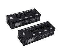 Cuifati 4 Channe XLR to Ethernet Adapter, 3 Pin Cable Splitter Box Compatible Wtih Ether CON, Ethernet Cable Extender for Stage Lighting, DJ Lights, Fog Machines, Effects