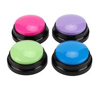 Cuifati 4 Pack Voice Recording Switch for Dog Training, 30 Second Record & Playback Pet Training Buzzer, Talking Button Set for Dogs to Communicate Needs, Dog Clicker Behavior Aids for