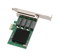 Cuifati 4 Port Gigabit PCIe Network Card, 10/100/1000Mbps, PCIe X4 | Quad port ethernet card with metal bracket, RTL8111H chipset, for desktop PC, IEEE 802.3az EEE