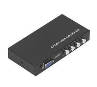 Cuifati 4 Port VGA Switcher 4 in 1 Out Mechanical Box, Easily Switch SVGA UXGA Sources on Monitor, Projector for Home Audio Video, Game Consoles, Notebooks