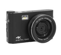 Cuifati 4K Digital Camera, HD 4K 64MP Vlogging Camera with 3.0inch TFT LCD Touchscreen, Anti Shake Auto Focus 18X Digital Zoom Point and Shoot Cameras MP3 Player for Travel (Black)