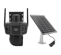 Cuifati 4K Outdoor Security Camera, 8MP Dual Lens Solar Power Security Camera with Human Detection, Home Surveillance Camera with 2 Way Talk, for Home Security