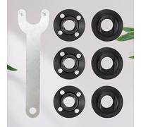 Cuifati 5/8-11 Angle Grinder Nut Wrench Kit 7PCS Grinder Flange Lock Nut Set Metal Hard Spring Steel Replacement for Makita 193465-4, Black Decker 4.5" 5" 7" Parts