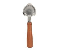 Cuifati 51mm Bottomless Portafilter with Hole, 304 Stainless Steel | 3 ears bottomless portafilter for DonLim coffee machine, wooden handle, rust-resistant, easy to clean, ideal for home barista