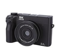 Cuifati 5K Digital Camera for Photography, WIFI 75MP Vlogging Camera with Fill Light & Microphone, 18x Zoom Compact Point and Shoot for Teens, Tavel (Black)