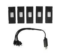 Cuifati 5Pcs Drone Battery Replacement For E88 E88PRO LsE525 E525 PRO, 3.7V 1800mah Lithium Battery with Charging Cable, Remote Control Aircraft Model Accessories Spare Battery