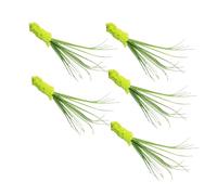 Cuifati 5PCS Plush Cat Wand Interactive Cat Toy Teaser Wand High Simulation Plush Stick for Play and Exercise with Cats - Soft Tips Bendable PVC Stem (Green)