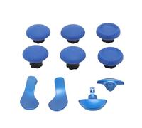 Cuifati 6 Thumb Grips and 4 Rear Paddles for Wireless Game Controller, Crafted Metal Paddles and Textured Rubber Grips, Plug and Play for Enhanced Gaming Experience (Blue)