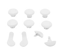 Cuifati 6 Thumb Grips and 4 Rear Paddles for Wireless Game Controller, Crafted Metal Paddles and Textured Rubber Grips, Plug and Play for Enhanced Gaming Experience (White)
