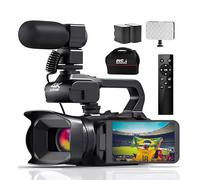 Cuifati 64MP 4K UHD Camcorder with 18x Zoom, 4inch Touchscreen and IR Night, Versatile Camera with WiFi, 2.4G Remote, Supports External Devices, for Capturing Precious Moments