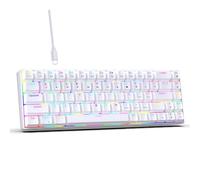 Cuifati 68 Keys Wired Mechanical Keyboard, RGB Backlit Gaming Keyboard Hot Swappable, Wired Computer Keyboard for Desktop and Laptop Computers 19 RGB Backlight Modes (White)