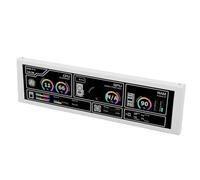 Cuifati 8.8in Computer Temp Monitor, Real Time CPU GPU RAM Monitoring, 1920 X 480 FHD Panel, Flexible Mounting, PC Temperature Panel for Wins Gaming PC DIY Workstation (White)