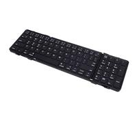 Cuifati 82 Keys Foldable Bluetooth Keyboard with Numeric Keypad, Portable Wireless Folding Keyboard PU Leather Back Cover, Travel Computer Keyboard for Business and Travel