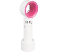 CUIFATI ABS Portable Lightweight Mini USB Rechargeable Three Adjustment Speeds Bladeless Handheld Fan Handy Cooler for Home Outdoor for Children and Office Workers (milk white)