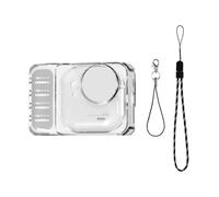 Cuifati Action Camera Protective Case, Custom Molded TPU Cover with Impact Absorption and Anti Yellowing, Full Edge Protection for Action Cameras (Frosted Black) (Clear)