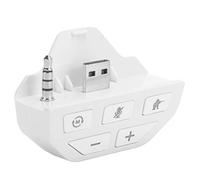 Cuifati Adapter for One X/Slim/Series X|S Wireless Controller, Headset Adapter with Adjustable Game & Chat Balance, Volume Control, Mic Mute, Plug and Play 3.5mm Stereo (White)