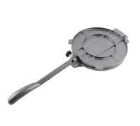 Cuifati Aluminum Tortilla Press, Heavy Duty Flatbread Maker with Handle, Multifunctional Dough Press for Tortillas, Quesadillas, Empanadas, Pizza Pie & Roti Making Tools, Durable DIY (20cm Black)