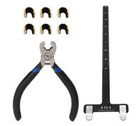 Cuifati Archery Bow String Nocking Points Pliers Set T Ruler Nocking Buckle Plier Kit for Training Bow Turning, Lightweight Aluminum Alloy Adjusting Tool with Accurate Measurement (Black)