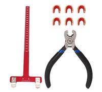 Cuifati Archery Bow String Nocking Points Pliers Set T Ruler Nocking Buckle Plier Kit for Training Bow Turning, Lightweight Aluminum Alloy Adjusting Tool with Accurate Measurement (Red)