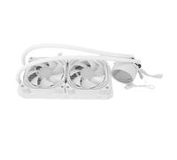 Cuifati ARGB CPU AIO Liquid Cooler 240mm, 2.2" IPS LCD Screen Water Cooler System, Wireless Splicing Fans, for AM5 AM4; LGA 1851 1700, PWM Temperature Control, Aerospace Grade Leak Proof (White)