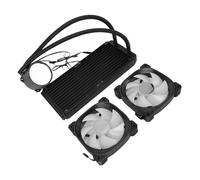 Cuifati ARGB CPU AIO Liquid Cooler 240mm, 2.2" IPS LCD Screen Water Cooler System, Wireless Splicing Fans, for AM5 AM4; LGA 1851 1700, PWM Temperature Control, Aerospace Grade Leak Proof (Black)