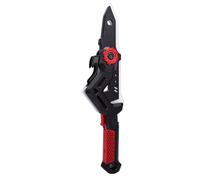 Cuifati Axe Sword Toy with Colorful LED Light, Rotatable Light Up Sword with Hit Sensitive Sound and Mist Spray, Interactive Kids Toy for Birthday Xmas Gift (Red)