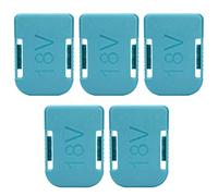Cuifati Battery Holder Slot, 5PCS 18V Dual Using Dustproof Cover Lithium Battery Holder Slot for Makita/Bosch Green