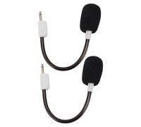 Cuifati BlackShark V2 Replacement Microphone for BlackShark V2, Detachable Gaming Headsets 3.5mm Jack Noise Cancelling Microphone with 2 Pcs Foam Covers (White)
