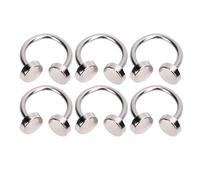 Cuifati C -shaped Buckles, Simple Dismantling Zinc Alloy Double Head Klinknik Simple Replacement 20 Pcs 10 Mm Small Practical Wear Resistant for Shoe Decoration