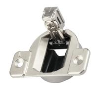 Cuifati Cabinet Hinge, Stainless Steel Easy Installation Cupboard Door Hinge Rugged Multifunctional 110 Degree for Furniture Making