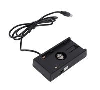 Cuifati Camera Battery Adapter Plate with LED Power Indicator, Fit For NP-F550 F570 F750 F770 F960 F970 Battery DC5.5 2.1mm Output Port 1/4in Screw Mount