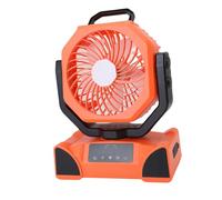 Cuifati Camping Fan Rechargeable, 20000mAh Battery Powered Portable Fan with 5 Levels Wind Adjustment, 3 Color Temperature and 3 Levels Brightness for Tent, Travel, Outdoor (F14 Orange)