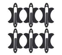 Cuifati Carbon Steel Skull Mount Hanger 6 Pack Heavy Duty Powder Coated Deer Skull Bracket Set for Trophy Display Wall Decor, Rustic Black Taxidermy Hardware for Deer Antler Home