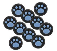 Cuifati Cat Thumb Grips Cover 10PCS Silicone Joystick Rocker Cap for, Soft Texture, Comfortable, Good Skid Resistance - Red/Blue/White/Pink/Green Claw on (Blue claws on black)