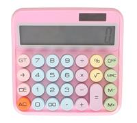 Cuifati Colorful Electronic Calculator,12 Digits Large LCD Display Small Desktop Calculators, Cute Candy - Colored Desktop for Office, School, Home, Business (Roseate)