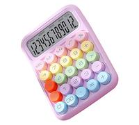 Cuifati Colorful Mechanical Calculator Keyboard - Electronic Desktop Calculator with Durable ABS Keys, Spill Resistant, Multifunctional for Home School Office (Purple)