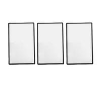 Cuifati Console LCD Screen Plastic Cover Replacement 3Pcs Upper Top Screen Lens Replacement Plastic Cover for 2DS, Glass Top Upper Frame Lens with Adhesive (Black)