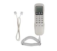 Cuifati Corded Basic Landline Phone, DTMF Dual Simple Caller ID Telephone with LCD Incoming Call Number Display, Small Desk/Wall Mountable Analog Phone for Home Office